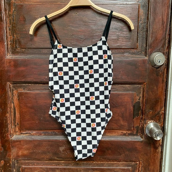 Odd Future Other - Odd Future Donut Checkered One Piece Swimming Suit